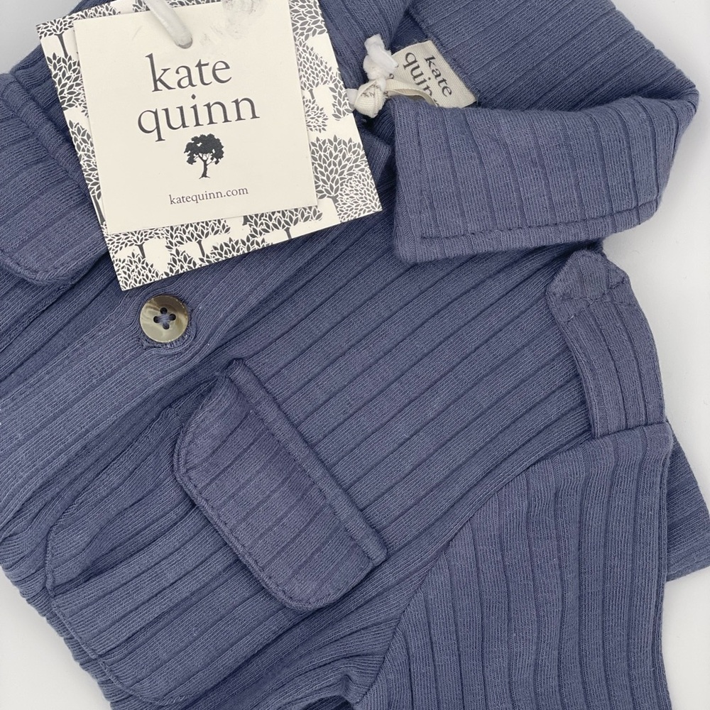 Kate Quinn Ribbed Cardigan in Lavender
